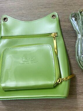 Vintage Beijo Business Class Mini Crossbody Bag – Y2K Patent Faux Leather